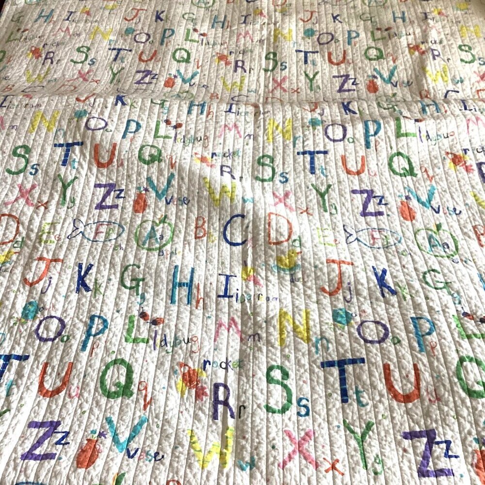 Alphabet Kids Children's Toddlers Twin Size Comforter Blanket Bedspread Bedding